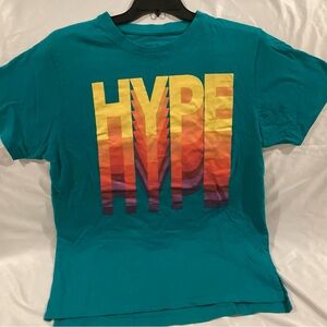 HYPE Teal and Multicolor Graphic Tee